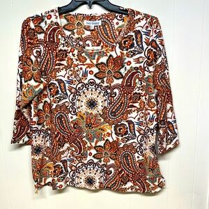 Emily Daniel’s NWT Brushed Jacquard Top SzXl